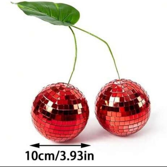 Cherry Disco Ball decor (2 balls) - Picture 3 of 4